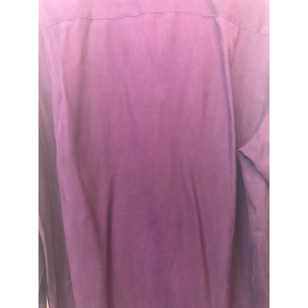 Christie & Jill Womens Plum Purple 100% Silk Button Down Blouse Shirt Large - Picture 7 of 7